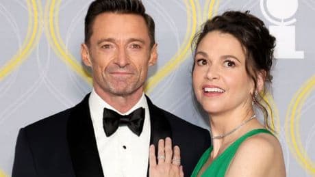 Sutton Foster dodges questions on red carpet amid controversial Hugh Jackman romance