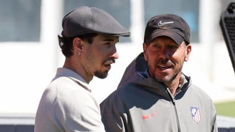 Visita sorpresa en el entrenamiento del Atlético