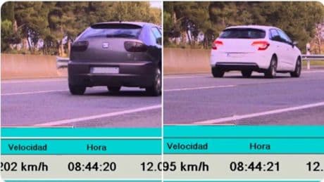 Cazados a más de 200 por hora con dos segundos de diferencia: todos los delitos que cometieron