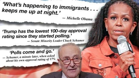 The week in whoppers: Michelle Obama whines over violent illegal-migrant deportations, Chuck Schumer shoots himself in the foot and more