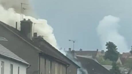 Firefighters tackling blaze affecting two houses in Scots town as locals watch on in horror