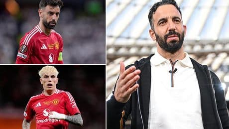 Ruben Amorim responds to Alejandro Garnacho and Bruno Fernandes after Man United stars cast doubt on their futures at Old Trafford after Europa League final heartbreak