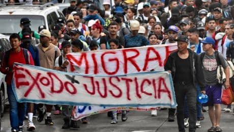 About 300 migrants start walking north in southern Mexico, but goal is not US border