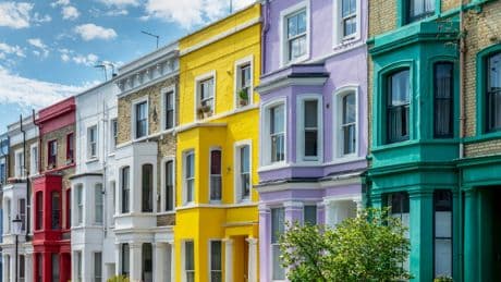 Fed-up Notting Hill residents paint famous colourful houses black to deter influencers