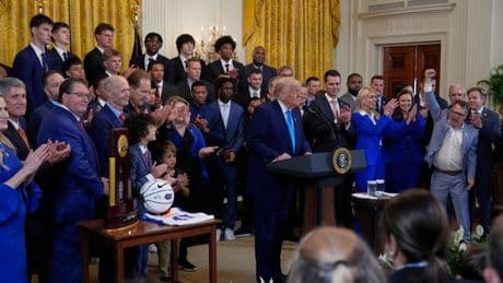 Trump hosts NCAA basketball champion Florida Gators at the White House