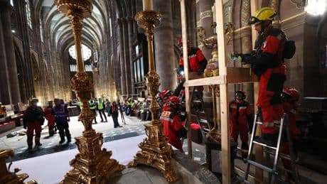 Les pompiers préparés à sauver les œuvres d’art de la cathédrale de Strasbourg, en cas d’incendie
