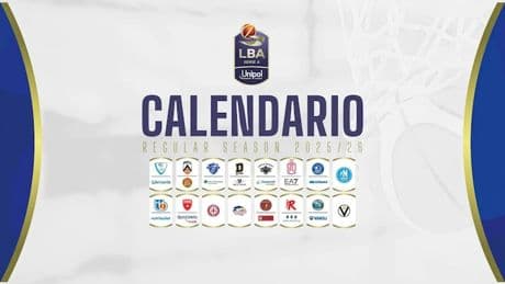 Basket, ufficiale il calendario della Regular Season della Serie A Unipol 2025/2026