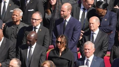 Prince William sits away from other royals at Pope's funeral amid 'ego management'