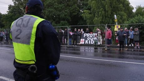 One arrest as protesters again descend on hotel in Epping