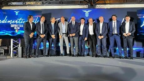 Lazio, cena di gala per lo Scudetto del 2000. Baroni: «Eriksson precursore», Negro: «Vincemmo solo grazie a lui». Lotito: «La Champions sarebbe il coronamento»
