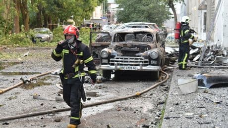 Russian drone and cruise missile attacks kill at least 2 in Ukraine