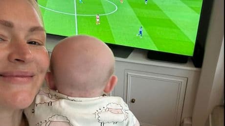 Laura Woods announces shock TV return as she watches Arsenal vs PSG with new baby boy Leo
