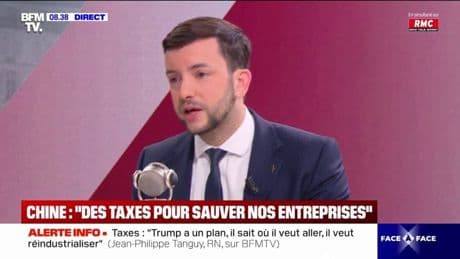"Monsieur Trump fait des annonces qui n'ont pas de rationalité économique", déclare Jean-Philippe Tanguy (RN)