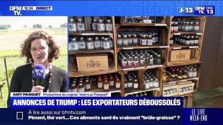 Taxes américaines: "Je m'inquiète pour mon partenaire historique américain", assure Amy Pasquet, productrice du cognac "Jean-Luc Pasquet"