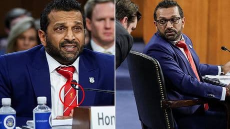FBI director Kash Patel leaves everyone baffled as logo on tie reveals where his loyalties really lie