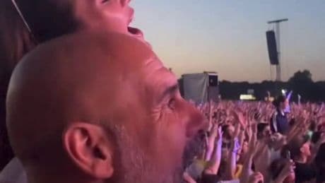 Pep Guardiola belts out Oasis hit as Man City boss enjoys Heaton Park concert with daughter