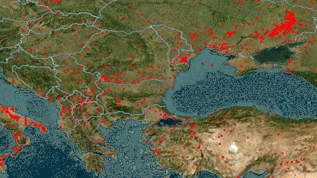 Map reveals where wildfires are spreading in Turkey and parts of Europe