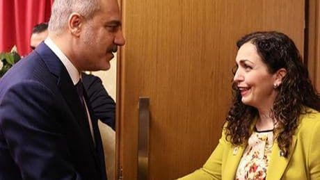 Dışişleri Bakanı Hakan Fidan, Kosova Cumhurbaşkanı Osmani ile görüştü