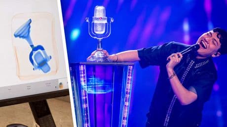 Sieger muss in den Flieger - So sieht der ESC-Pokal im Röntgenbild aus