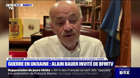 Guerre en Ukraine: "Il est normal que le président Zelensky montre qu'il est capable de résister", estime  Alain Bauer, professeur de criminologie