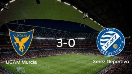 Goleada del UCAM Murcia por 3-0 frente al Xerez Deportivo