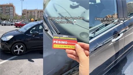 Llega al aparcamiento donde había dejado el coche mal aparcado y se encuentra una desagradable sorpresa: “Vale que está un poco cruzado, pero no hay nadie”