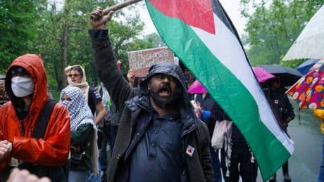 Pro-Palestine demonstrators clash with police outside Met Gala 2025