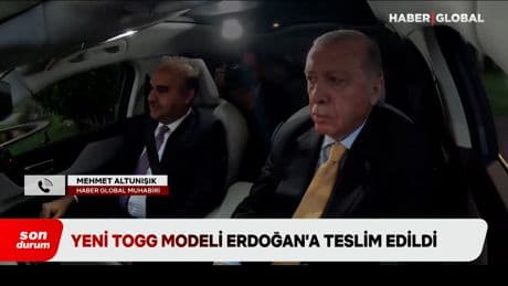 Cumhurbaşkanı Erdoğan, yeni TOGG TF10 ile deneme sürüşü yaptı