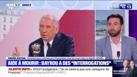 Fin de vie: "Nous avons regretté que François Bayrou (...) ait coupé la loi en deux", déclare Pierre Juston (Association droit de mourir dans la dignité)