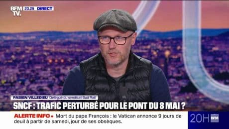 Fabien Villedieu, délégué du syndicat Sud Rail, indique "que la grève SNCF est maintenue" pour le pont du 8 mai