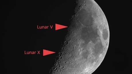 How to see the letters X and V on the moon tonight