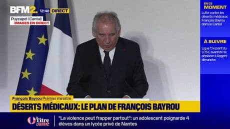 Déserts médicaux: François Bayrou soulève "l'obligation de fraternité" des médecins