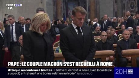 Le couple Macron s'est recueilli à Rome devant le cercueil du pape François