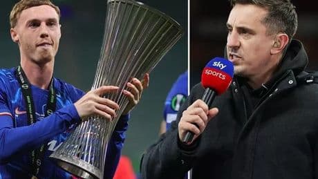 Cole Palmer responds to Gary Neville's infamous Chelsea jibe after Conference League win