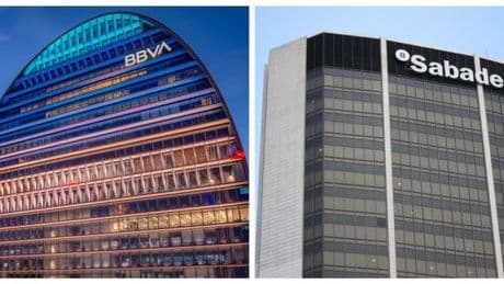 El BBVA se deja más de un 1% en Bolsa tras anunciar que sigue adelante con la OPA sobre el Sabadell, que se revaloriza con fuerza