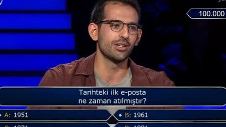 Tarihteki ilk e-posta ne zaman atılmıştır? Kim Milyoner Olmak İster sorusu!