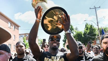 Thunder’s Luguentz Dort honoured at Montreal City Hall after winning NBA championship