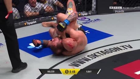MMA star ‘kisses’ and ‘humps’ rival in bizarre celebration… before he’s punched out of the octagon by defeated star