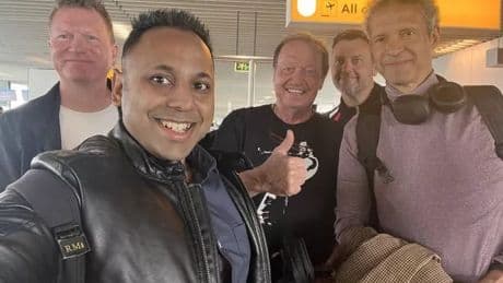 'I spotted 80s pop icons on my flight and they were shocked I actually recognised them'