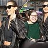 Bella Hadid looks happy and healthy in black leather look while filming new series The Beauty in Paris - one day after sparking concern with VERY thin frame
