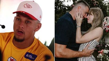 Patrick Mahomes puts reporter in his place after question about Taylor Swift and Travis Kelce's romance