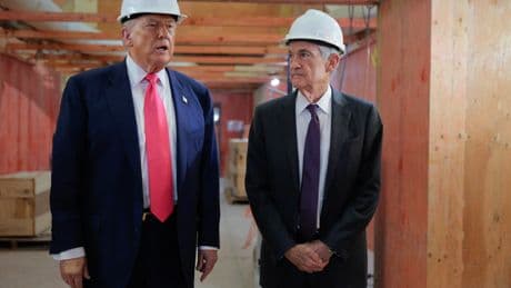 Trump visits Federal Reserve and tussles with Jerome Powell in extraordinary moment