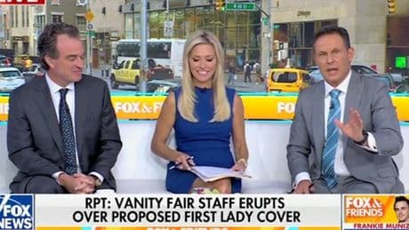 Fox & Friends calls for Vanity Fair staffers to out colleagues upset over Melania Trump cover: ‘Should be fired!’