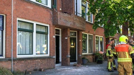 Twee gewonden in Schiedam nadat balkon gedeeltelijk instort