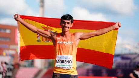 Iker Moreno, subcampeón de Europa sub-20 y nuevo récord de España en 400 vallas: "Preparé la prueba en solo 2-3 meses"