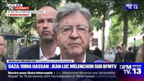 Madleen: "Ces gens se sont embarqués pour tâcher de briser le blocus et le martyr de la population de Gaza", assure Jean-Luc Mélenchon