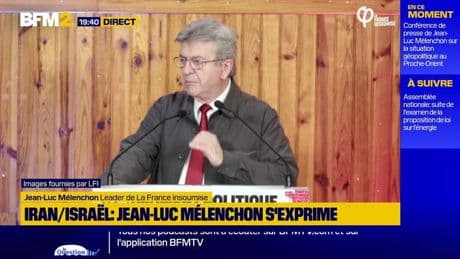 Iran/Israël: Jean-Luc Mélenchon défend une "vision pacifique de l'existence du monde"