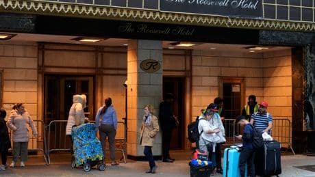 New York City closes arrival center for migrants in once grand Manhattan hotel