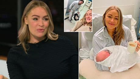 Laura Woods makes her return to TV just three months after giving birth to baby she shares with Love Island star Adam Collard