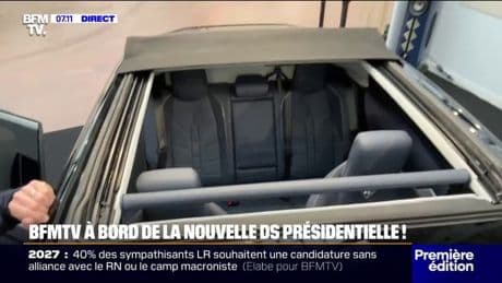 Badge tricolore, toit ouvrant… BFMTV vous fait découvrir la nouvelle DS présidentielle électrique
